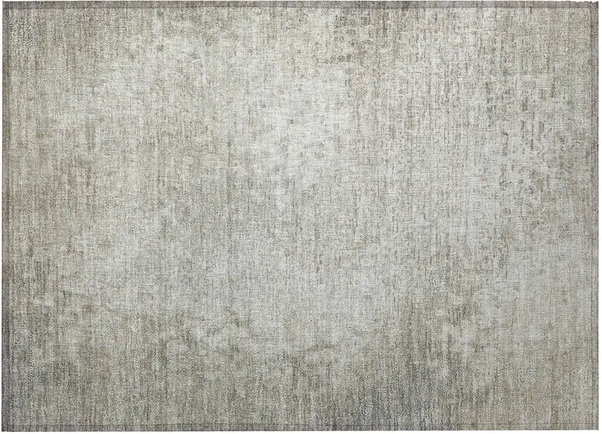 Beige Washable Non Skid Indoor Outdoor Area Rug Photo 4
