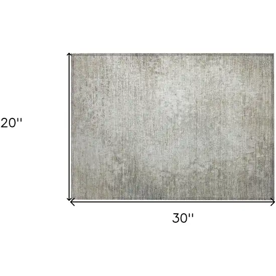 Beige Washable Non Skid Indoor Outdoor Area Rug Photo 3