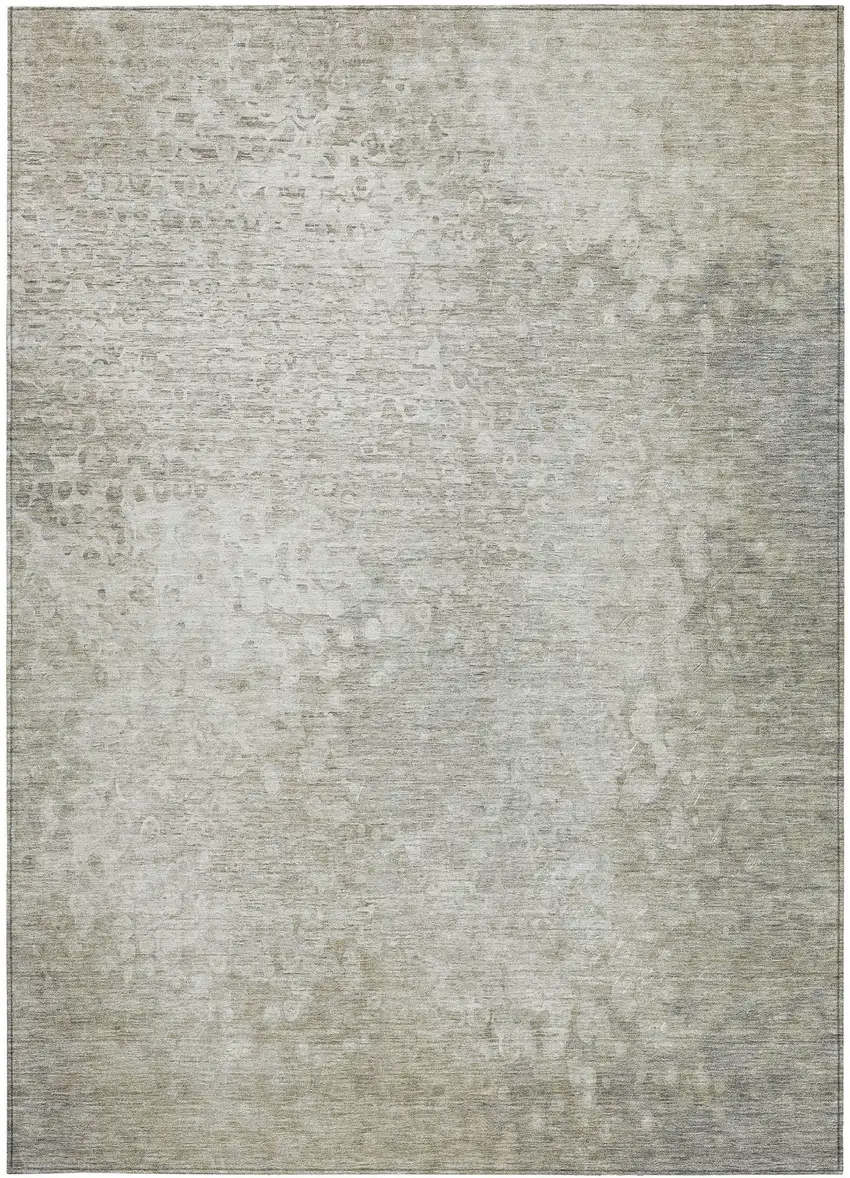Beige Washable Non Skid Indoor Outdoor Area Rug Photo 5