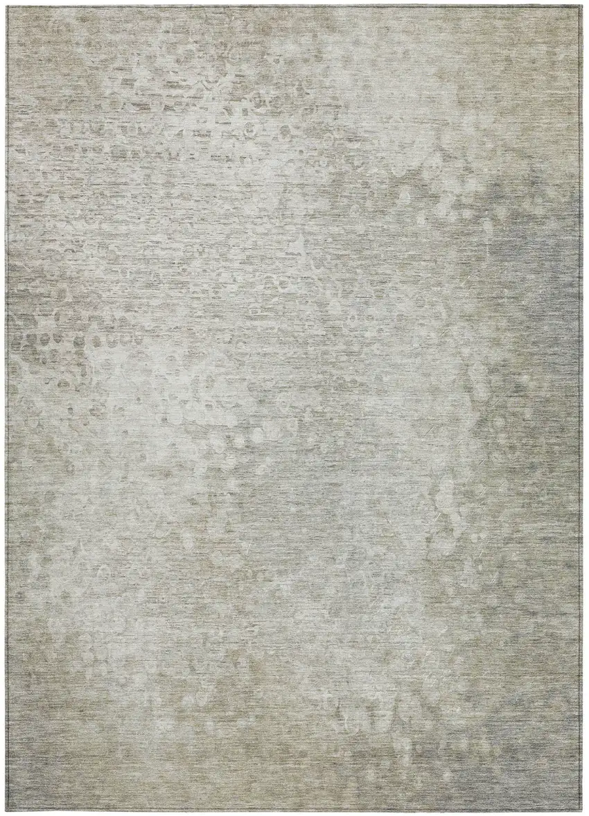 Beige Washable Non Skid Indoor Outdoor Area Rug Photo 5