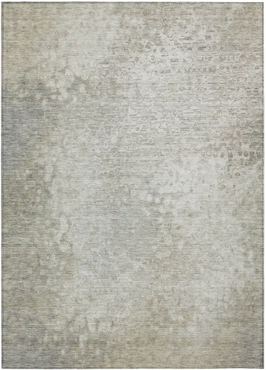 Beige Washable Non Skid Indoor Outdoor Area Rug Photo 2