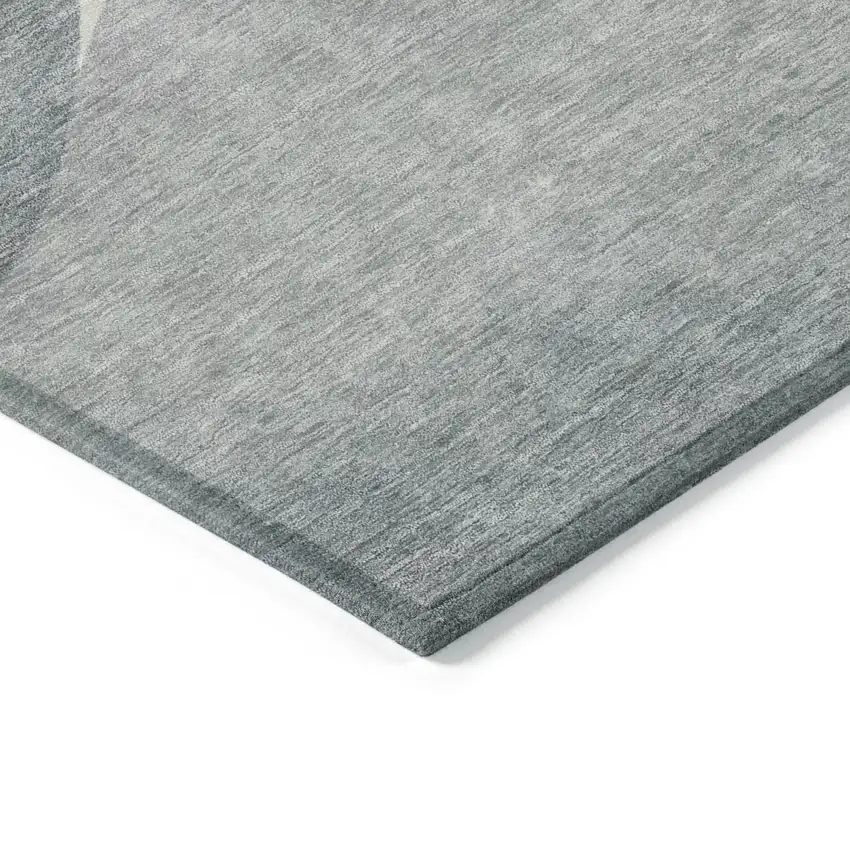 Beige Wheat And Copper Abstract Washable Indoor Outdoor Area Rug Photo 5