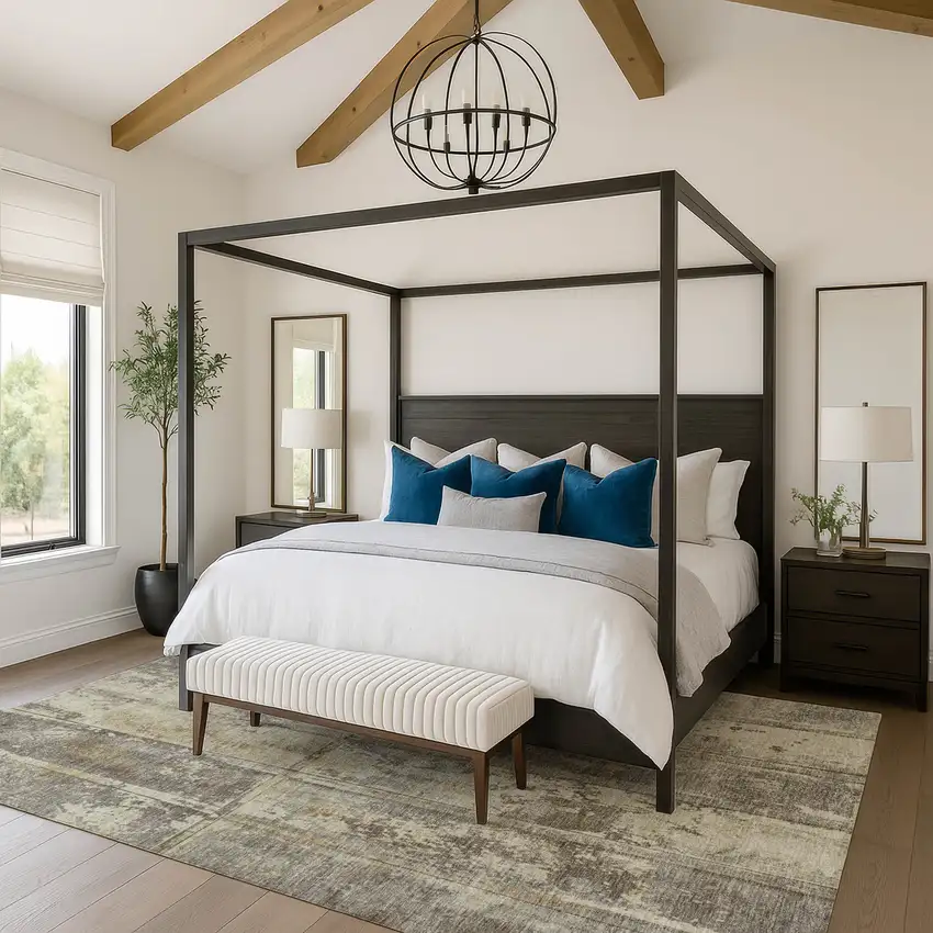 Beige Wheat And Taupe Striped Washable Area Rug With UV Protection Photo 2