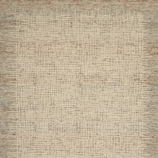 Beige Wool Abstract Area Rug Photo 8