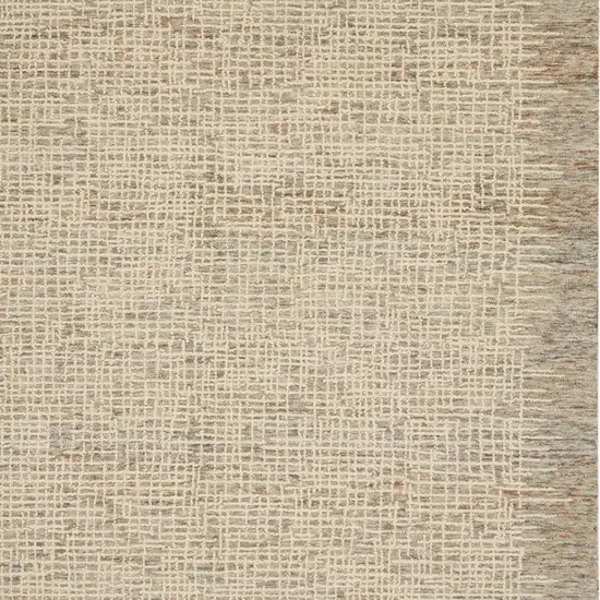 Beige Wool Abstract Area Rug Photo 9