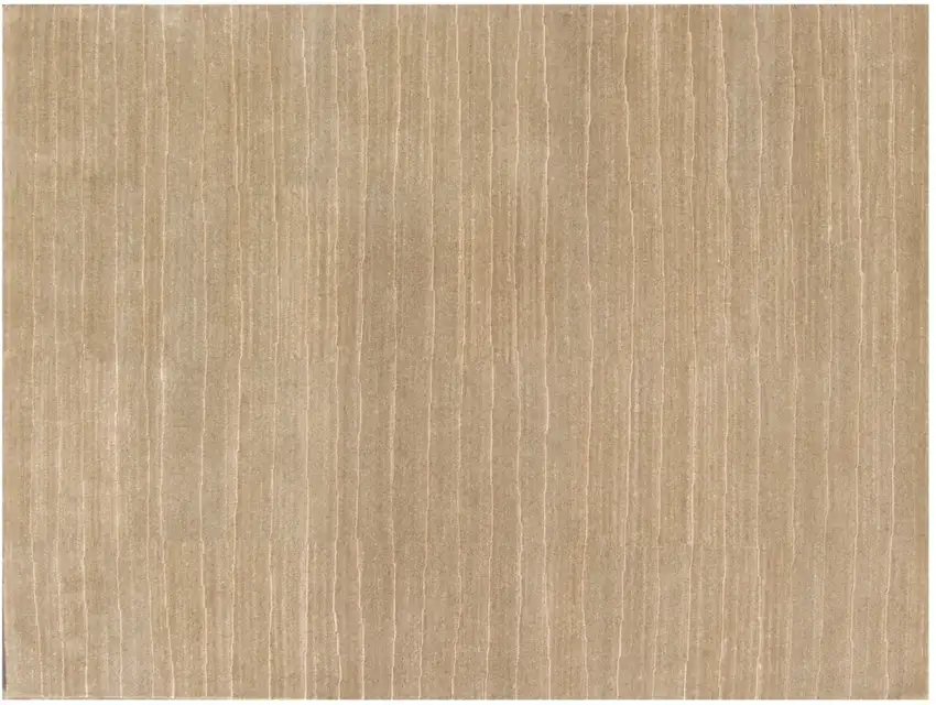Beige Wool Abstract Hand Loomed Area Rug Photo 2