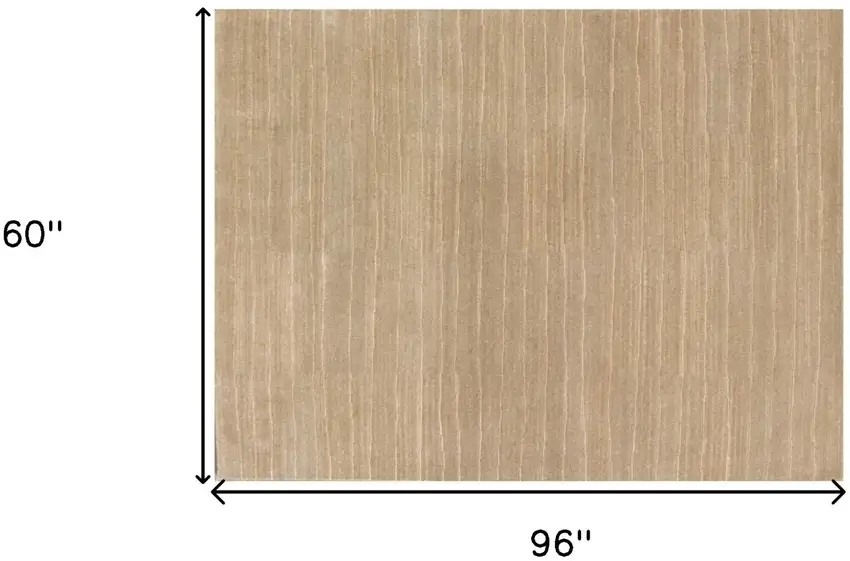Beige Wool Abstract Hand Loomed Area Rug Photo 3