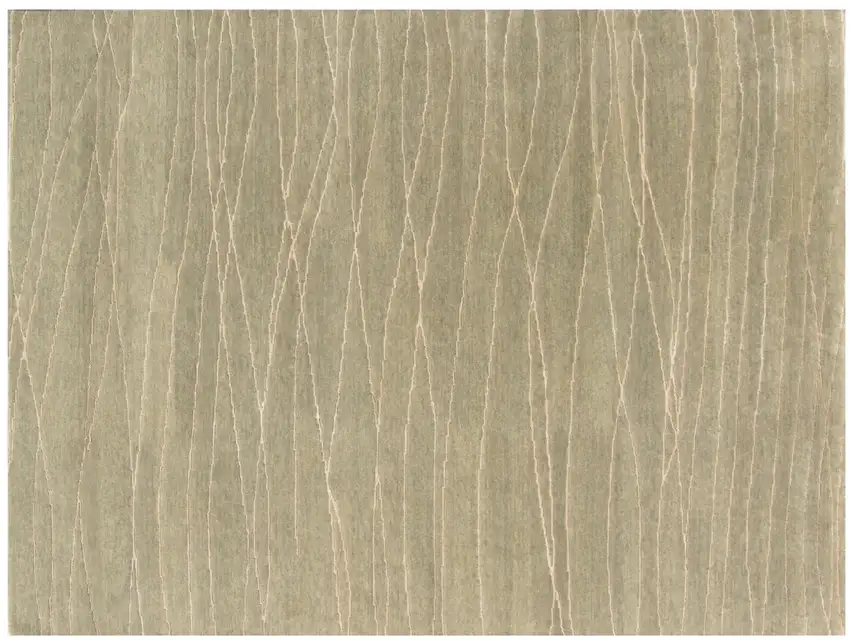 Beige Wool Abstract Lines Hand Loomed Area Rug Photo 5