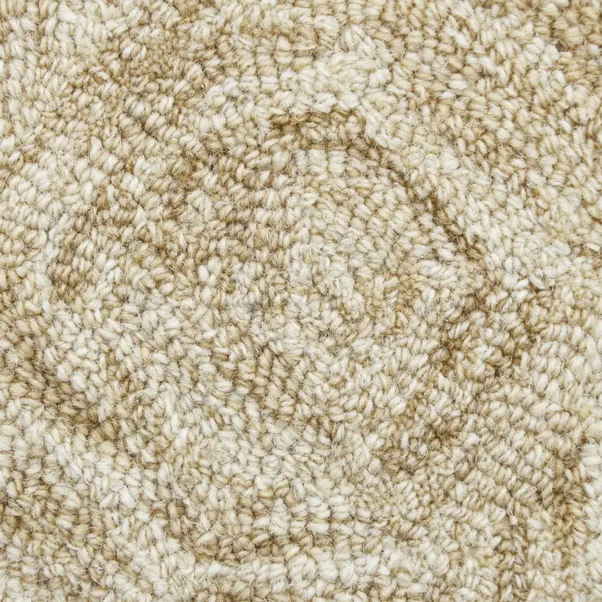 Beige Wool Geometric Hand Tufted Area Rug Photo 9