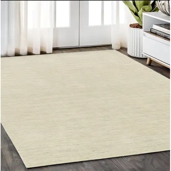 Beige Wool Hand Tufted Area Rug Photo 1