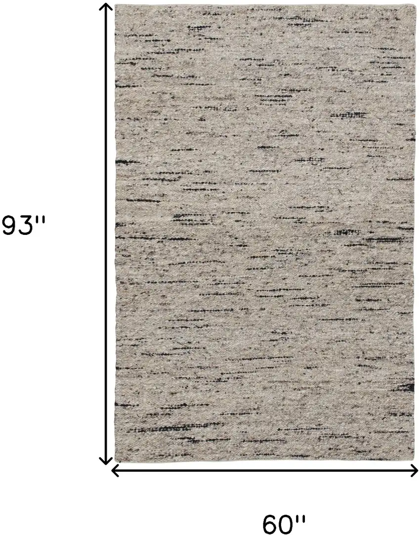 Beige Wool Hand Woven Area Rug Photo 9