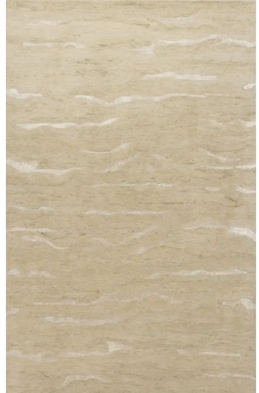 102 X 138 Beige Wool Or Viscose Rug Photo 2