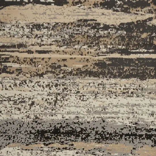 Beige and Black Abstract Desert Area Rug Photo 7
