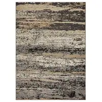 Photo of Beige and Black Abstract Desert Area Rug