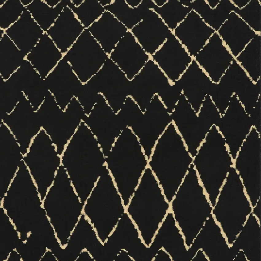 Beige and Black Abstract Power Loom Area Rug Photo 4
