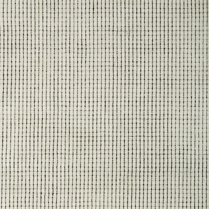 Beige and Black Checkered Power Loom Distressed Area Rug Photo 4