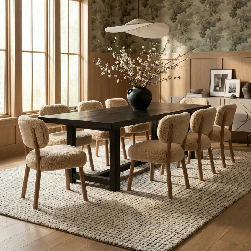 Beige and Black Checkered Power Loom Distressed Area Rug Photo 8