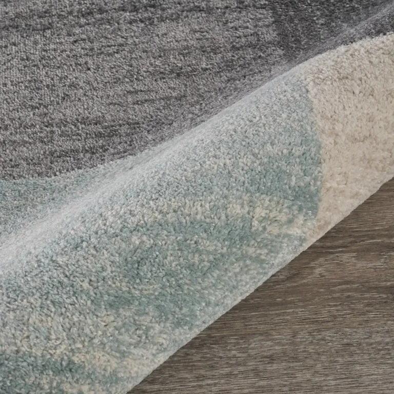Beige and Black Modern Blocks Area Rug Photo 3