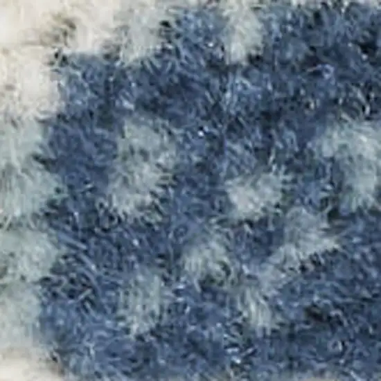 Beige and Blue Abstract Power Loom Area Rug Photo 1