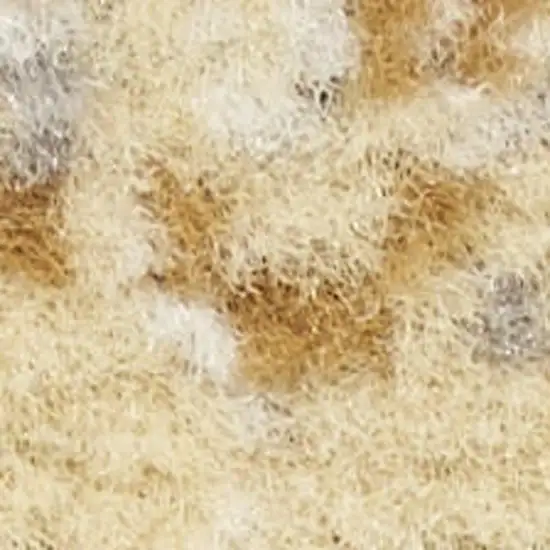 8' Beige And Blue Abstract Runner Rug Photo 1