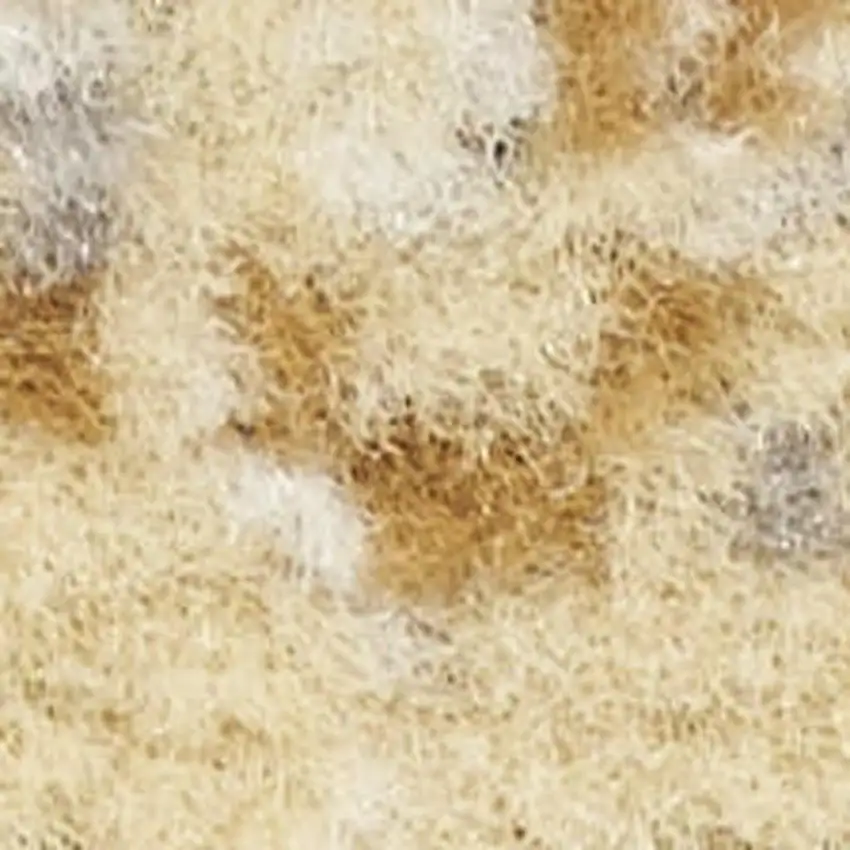 8' Beige And Blue Abstract Runner Rug Photo 1