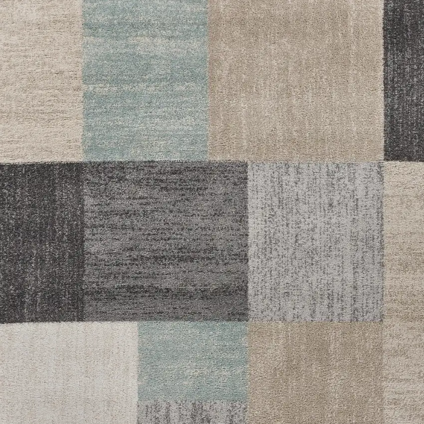 Beige and Blue Area Rug Photo 6