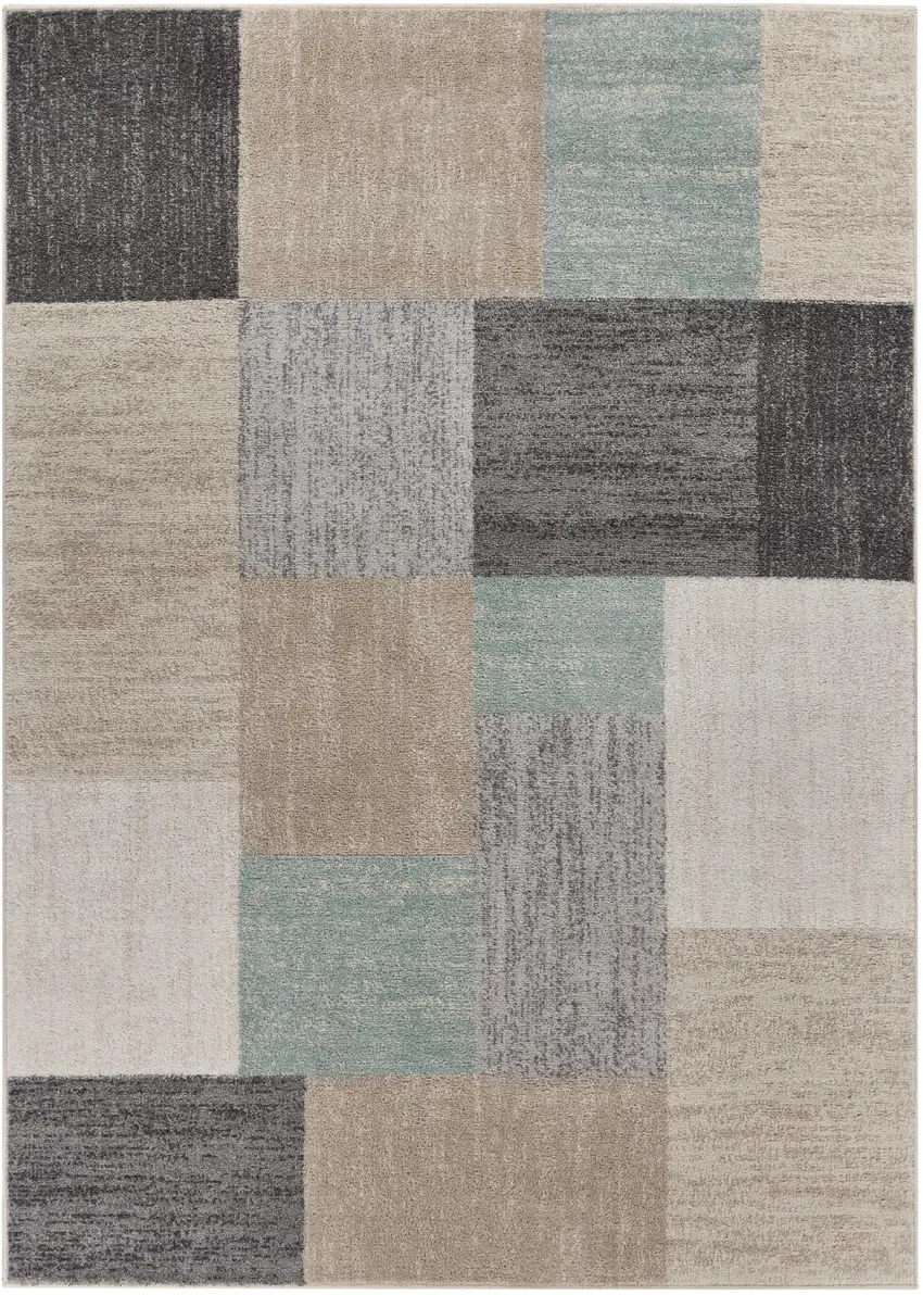 Beige and Blue Area Rug Photo 2