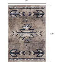 Photo of Beige and Blue Boho Chic Area Rug