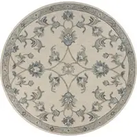 Photo of Beige and Blue Filigree Area Rug