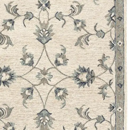 Light Blue Wool Hand Tufted Area Rug Photo 3