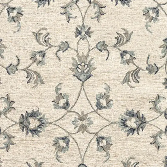 Light Blue Wool Hand Tufted Area Rug Photo 3