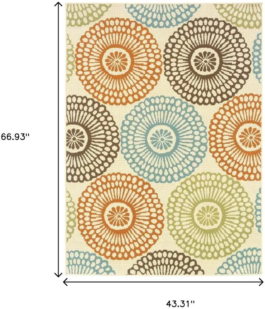 Beige Indoor Outdoor Area Rug Photo 3