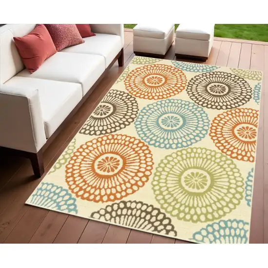 Beige Indoor Outdoor Area Rug Photo 1