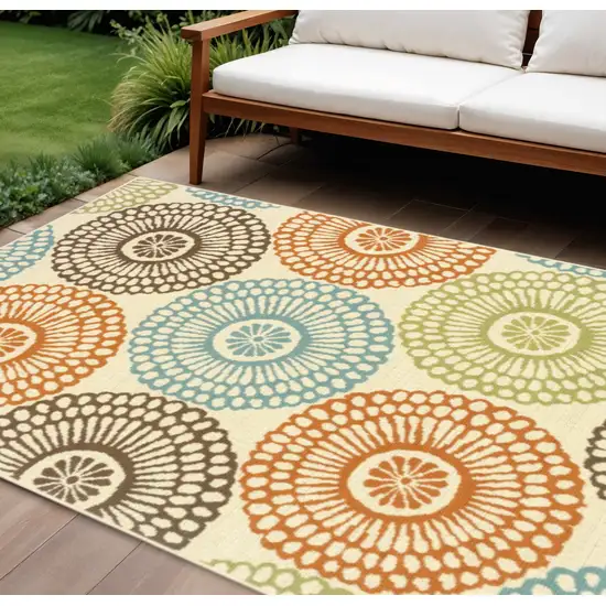Beige Indoor Outdoor Area Rug Photo 2