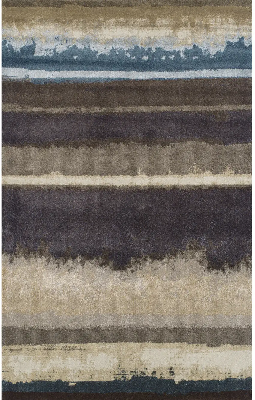 Beige and Brown Abstract Area Rug Photo 5