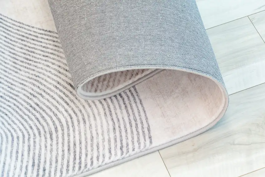 Beige and Brown Abstract Distressed Area Rug Photo 6