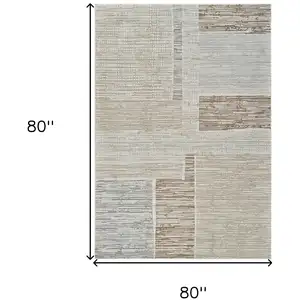 Photo of Beige and Brown Abstract Distressed Area Rug