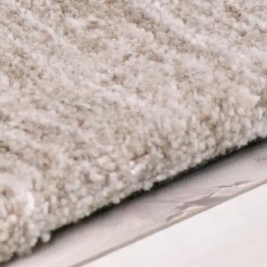 Beige and Brown Abstract Power Loom Distressed Area Rug Photo 2