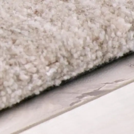 Beige and Brown Abstract Power Loom Distressed Non Skid Area Rug Photo 1