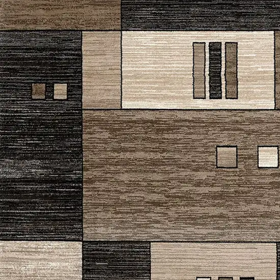 Beige Abstract Dhurrie Area Rug Photo 4
