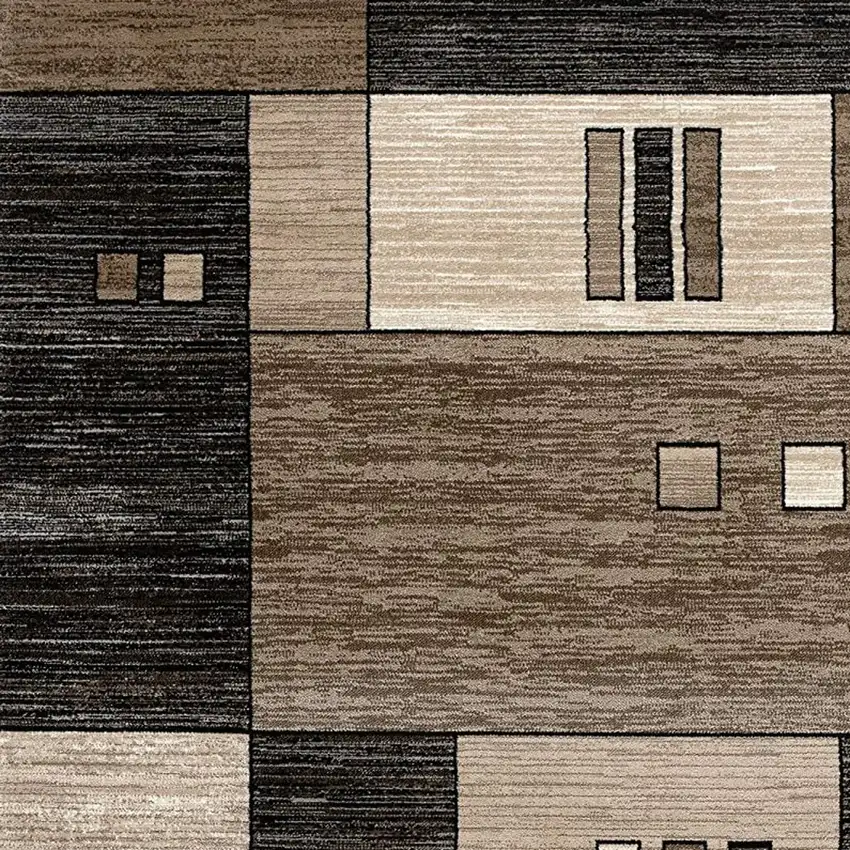 Beige Abstract Dhurrie Area Rug Photo 4