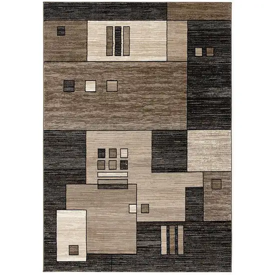 Beige Abstract Dhurrie Area Rug Photo 3