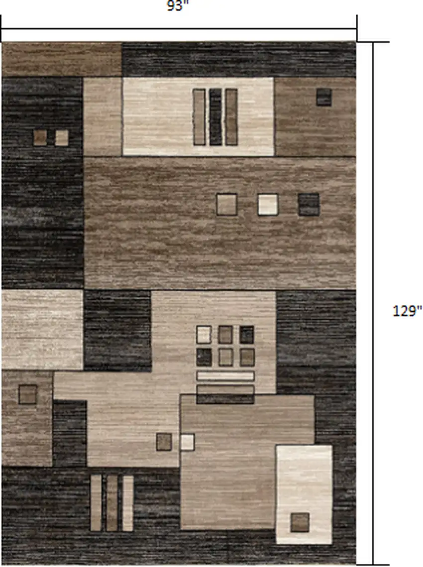 Beige Abstract Dhurrie Area Rug Photo 3