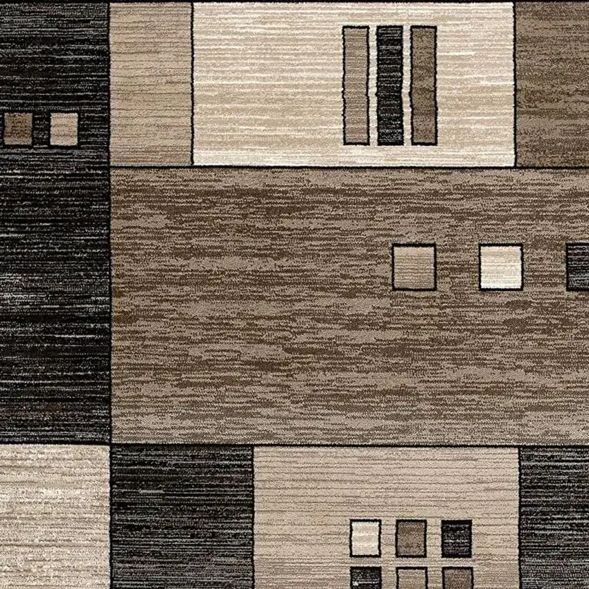 Beige Abstract Dhurrie Area Rug Photo 4