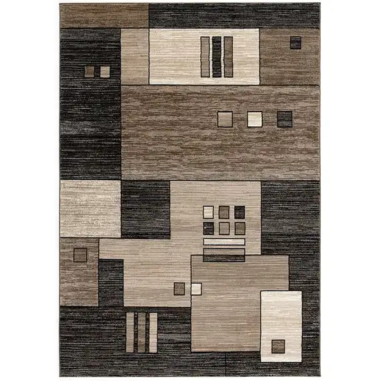 Beige Abstract Dhurrie Area Rug Photo 1