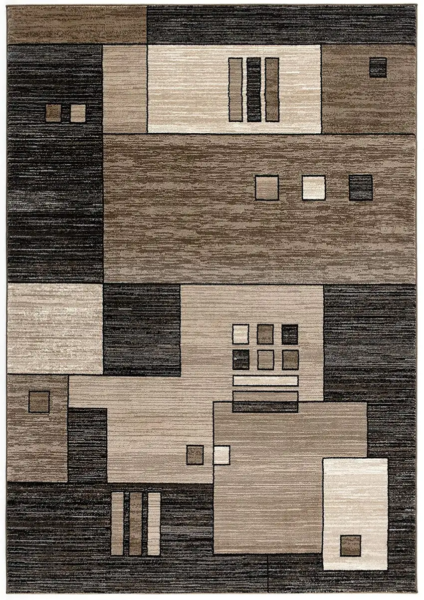 Beige Abstract Dhurrie Area Rug Photo 1