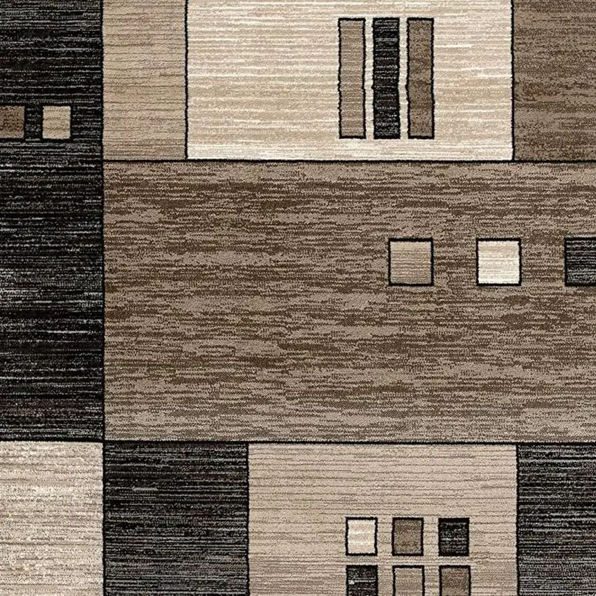 20' Beige Abstract Dhurrie Runner Rug Photo 4