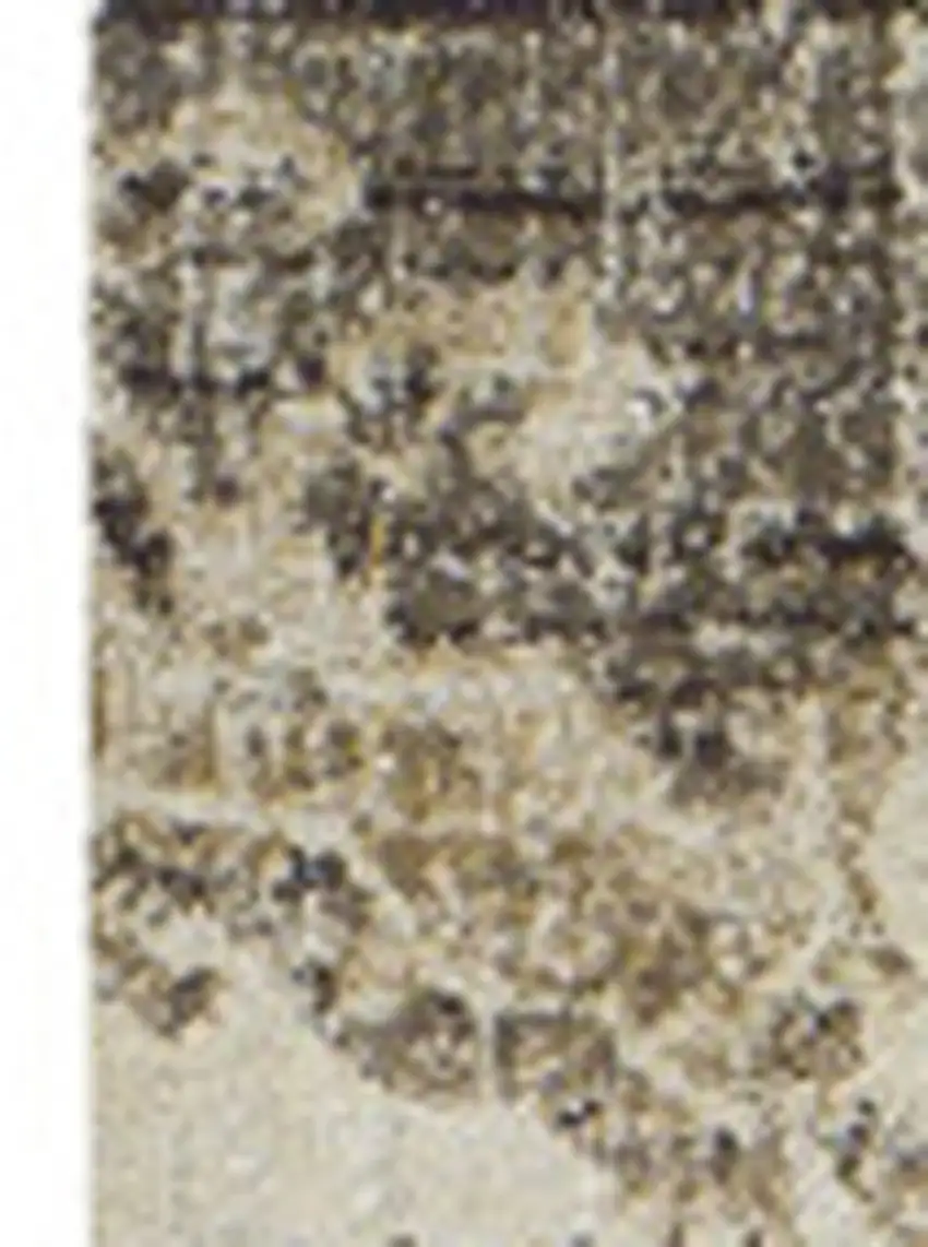 Beige and Brown Oriental Area Rug Photo 6