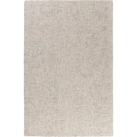 Beige and Brown Wool Abstract Hand Tufted Area Rug Photo 1