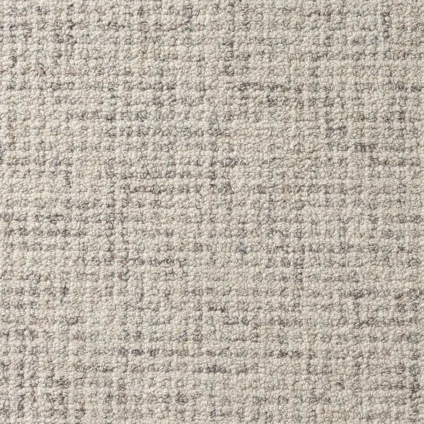 Beige and Brown Wool Abstract Hand Tufted Area Rug Photo 9